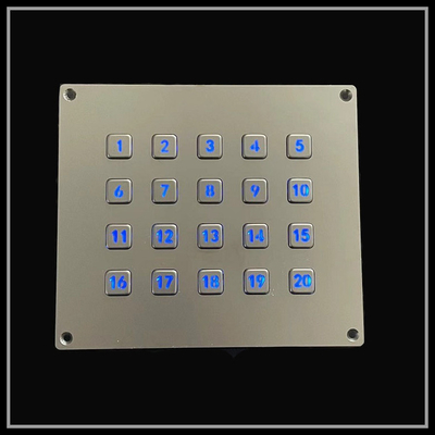 Black Panel Backlit Numeric Keypad Stainless Steel Metal Translucent LED Lighted Keypad