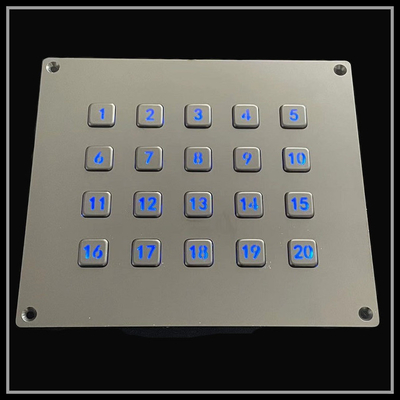 Black Panel Backlit Numeric Keypad Stainless Steel Metal Translucent LED Lighted Keypad